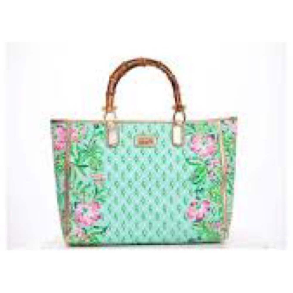 Lilly Pulitzer Greydon Canvas Tote Oh diamond girl print with a gift ❤️‍🔥 - Picture 14 of 14